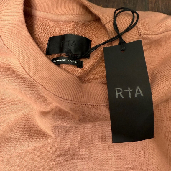 Women's RTA Sweatshirt pullover XS Dusty Rose NWT - Picture 6 of 9